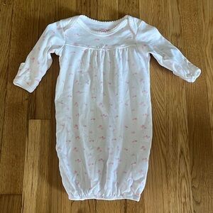 Little Me pink & white flower gown